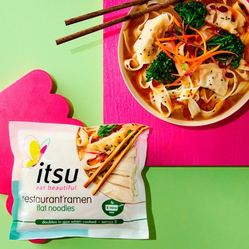 itsu restaurant ramen flat noodles