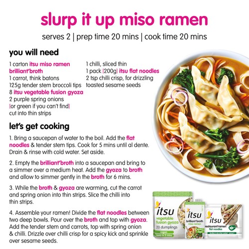 itsu restaurant ramen flat noodles