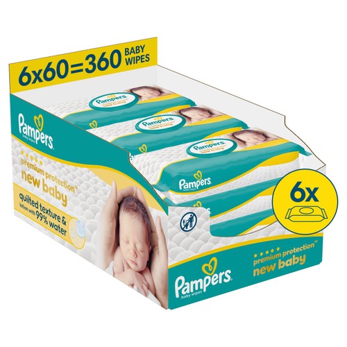 Pampers New Baby Wipes 6x