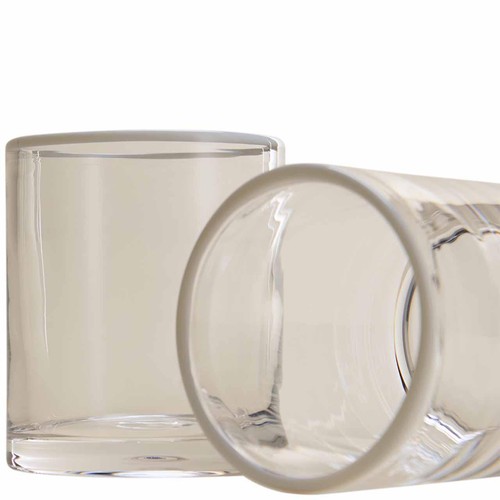 M&S Contrast Rim Tumbler Set, White