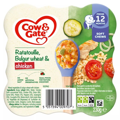 Cow & Gate Ratatouille Bulgur Wheat & Chicken Baby Food Meal