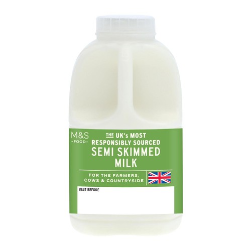 M&S Select Farms British Semi Skimmed Milk 1 Pint