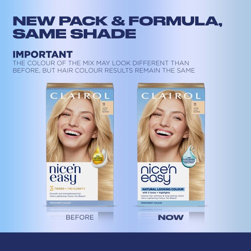 Clairol Nice'n Easy Hair Dye, 11 Ultra Light Blonde 