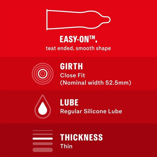 Durex Thin Feel Condoms Enhanced Sensitivity Close Fit