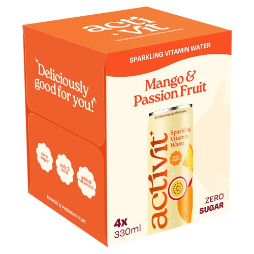 Activit Sparkling Vitamin Water Mango & Passionfruit