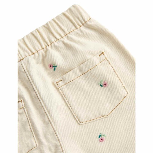 M&S Embroidered Jean, 3-6 Months, Cream