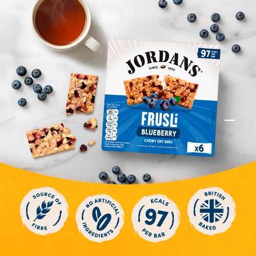 Jordans Frusli Juicy Blueberries Cereal Bars