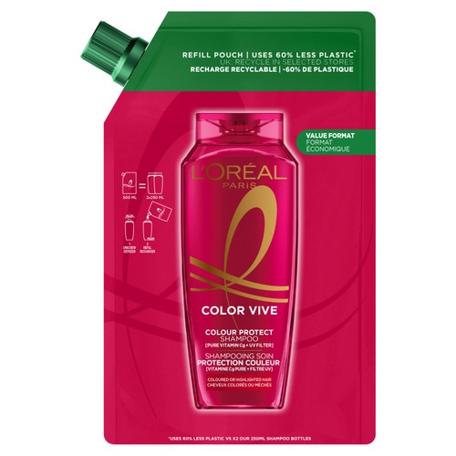 L'Oreal Elvive Colour Protect Shampoo Refill Pouch For Coloured Hair