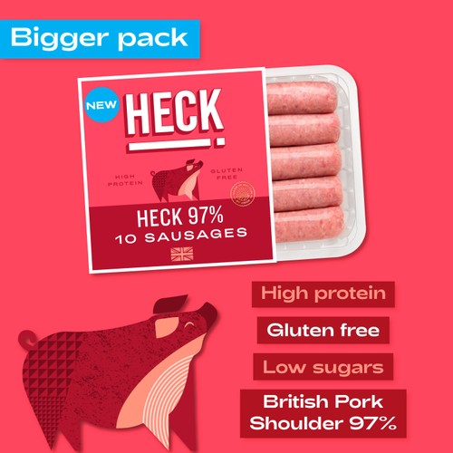 HECK 97% 10 Pork Sausages