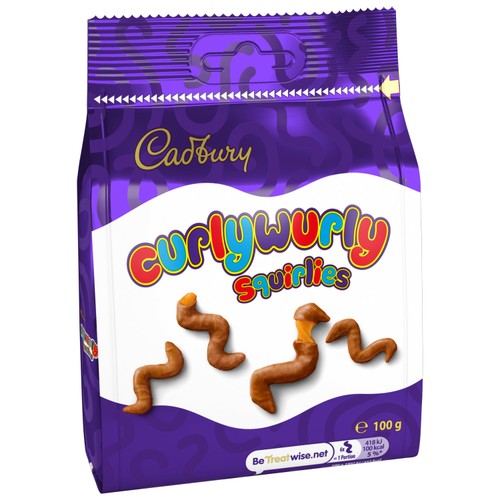 Cadbury Curly Wurly Squirlies Chocolate Bag