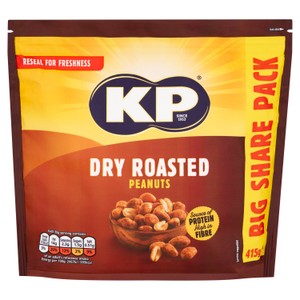 Kp Dry Roasted Peanuts 415G