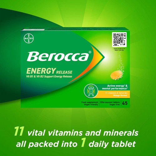 Berocca Mango Energy Vitamin Effervescent Tablets