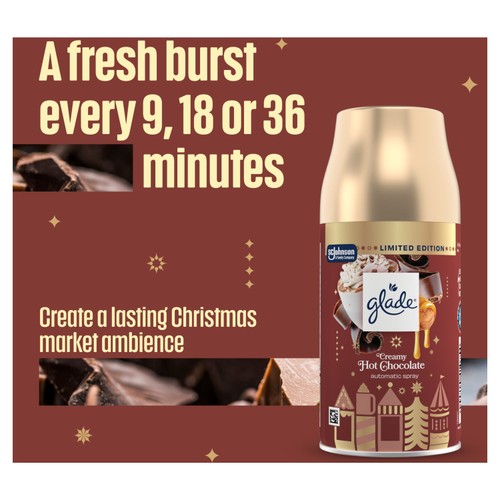 Glade Automatic Air Freshener Spray Refill Creamy Hot Chocolate