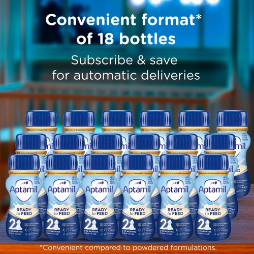 Aptamil 2 Follow On Baby Milk Formula Liquid Ready to Feed 6-12 Months