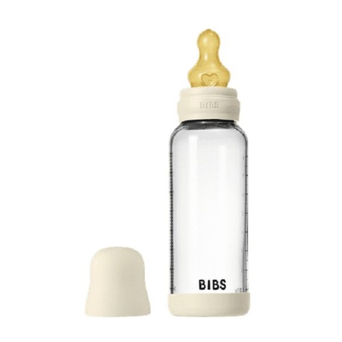 BIBS Glass Baby Bottle Medium Flow 240ml 2m+