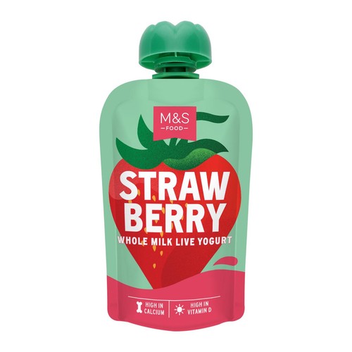 M&S Strawberry Whole Milk Live Yogurt