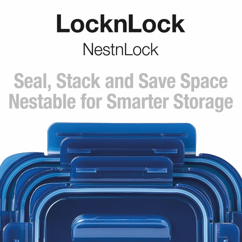 LocknLock NestnLock Blue Container Set, 3pc