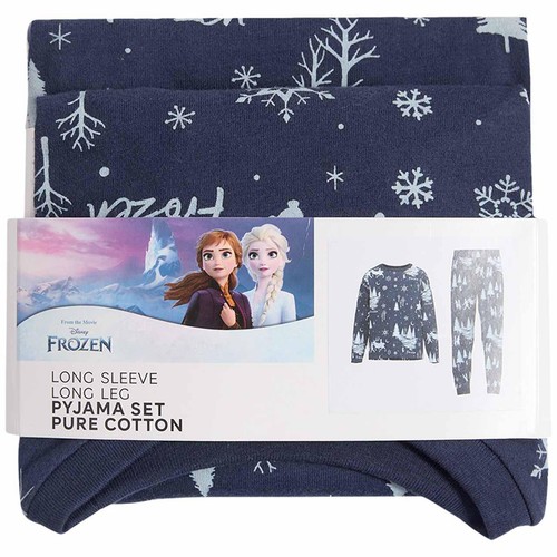 M&S Frozen Pyjamas, 6-7 Years, Navy