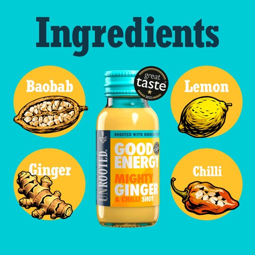 UNROOTED Mighty Ginger, Chilli & Baobab Single Shot