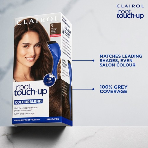 Clairol Root Touch-Up Permanent Hair Dye 5 Medium Brown, Full Coverage