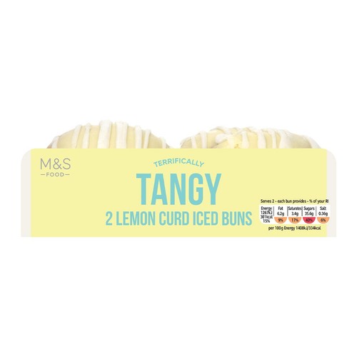 M&S Lemon Curd Iced Buns
