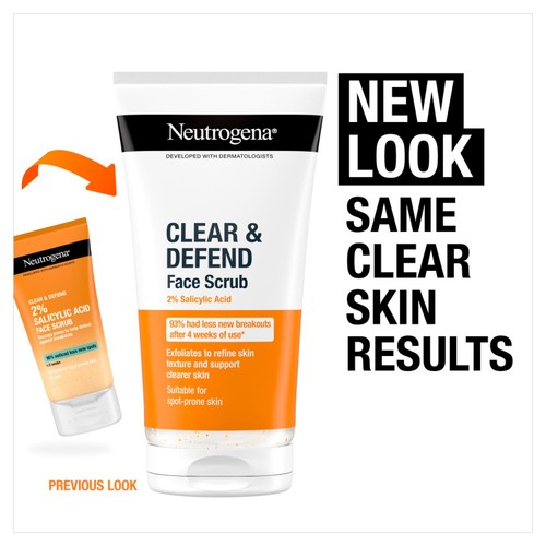 Neutrogena Clear & Defend Face Scrub with 2% Salicylic Acid