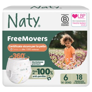 Naty FreeMovers Nappy Pull on Pants Size 6 (16kg+)
