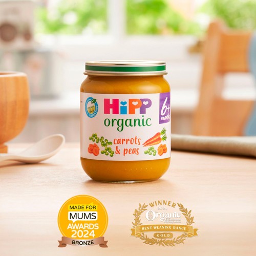 HiPP Organic Carrots & Peas Baby Food Jar 6+months