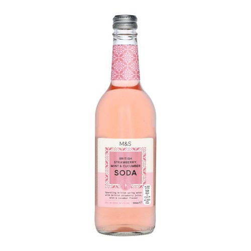 M&S Stawberry Mint & Cucumber Soda
