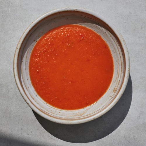 Natoora Gazpacho with Bulls Heart Tomatoes