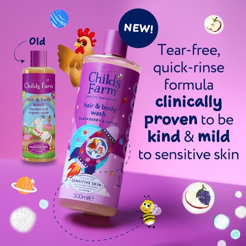 Childs Farm Hair & Body Wash, Blackberry & Apple
