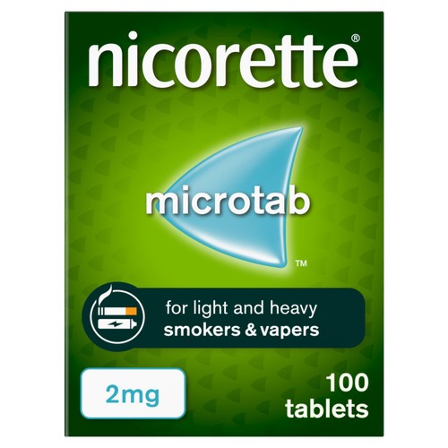 Nicorette Microtab 2mg Sublingual Tablet 100 Pieces Quit Smoking Aid