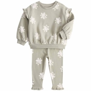Green Floral Sweat Outfit, 18-24 Months, Green
