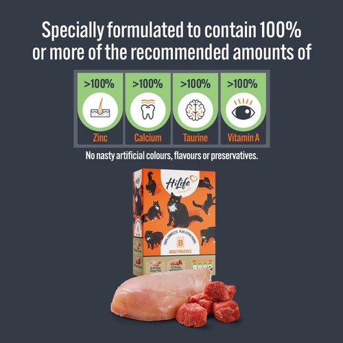 HiLife It's Only Natural  Cat Food The Chicken One In Jelly