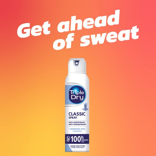 Triple Dry Classic Fragrance-Free Anti-Perspirant Spray 100-Hours