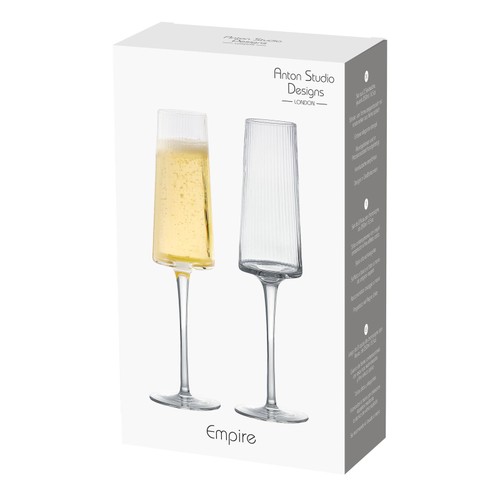 Anton Studio Designs Empire Champagne Flutes