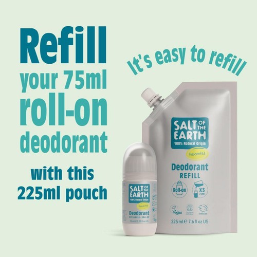 Salt of the Earth Natural Deodorant Rollon Refill Unscented