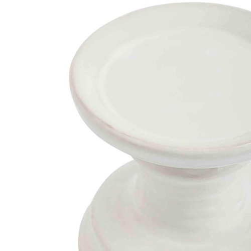 M&S Ceramic Pillar Candle Holder, White
