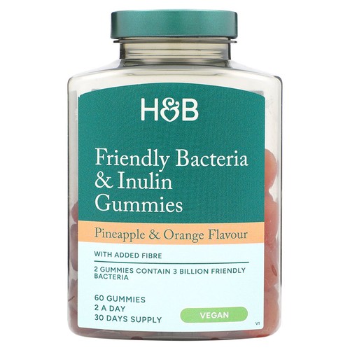Holland & Barrett Friendly Bacteria Inulin Pineapple Orange Flavour Gummies