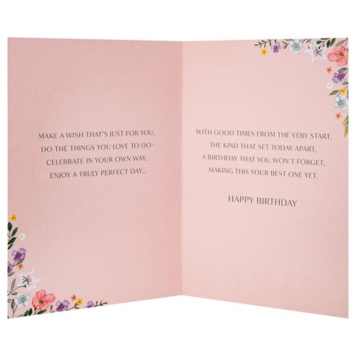 M&S Floral Lovely Birthday Card