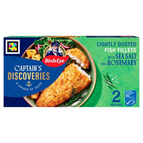 Birds Eye 2 MSC Lightly Dusted Sea Salt & Rosemary Fish Fillets 