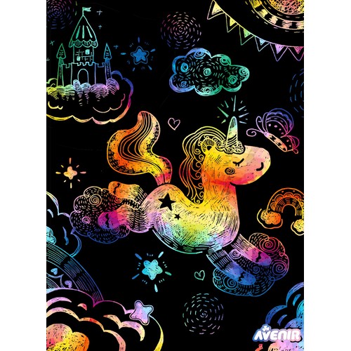 Avenir Scratch With Stencil Unicorn