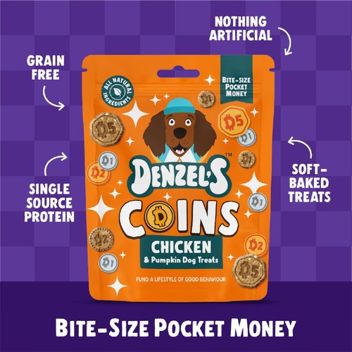 Denzel's Coins Chicken & Pumpkin Dog Treats