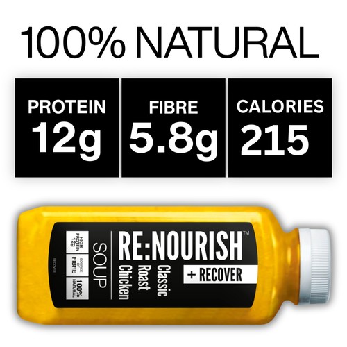 RENOURISH Recover Classic Roast Chicken, High Protein Soup