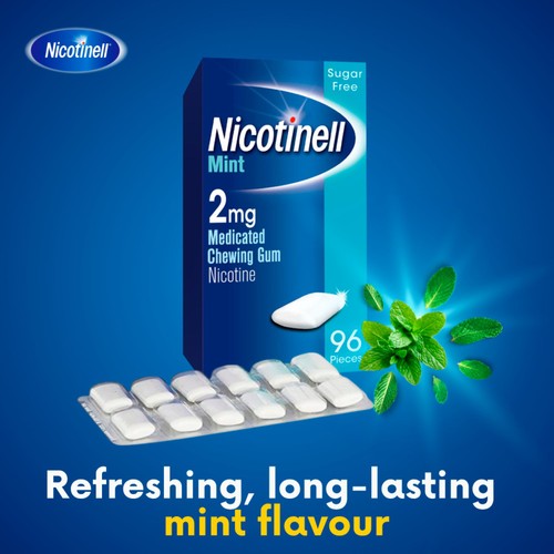 Nicotinell Nicotine Gum Stop Smoking Aid Mint Flavour 2mg