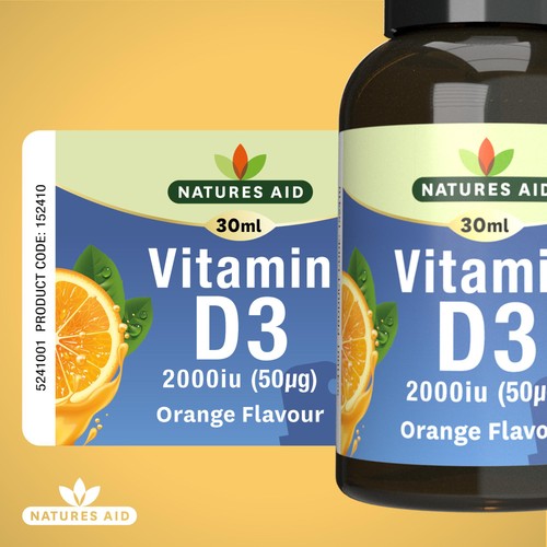 Natures Aid Vitamin D3 2000iu Oral Spray (Orange Flavour)