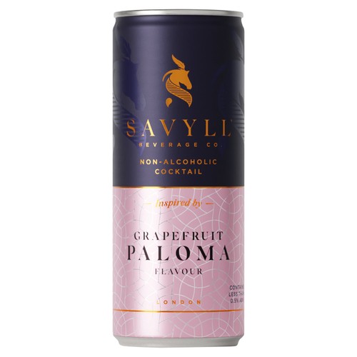 Savyll Alcohol Free Cocktail Grapefruit Paloma Tequila Flavour