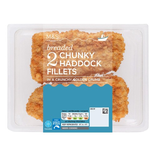 M&S 2 Breaded Chunky Haddock Fillets