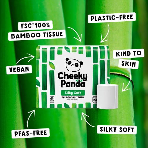 Cheeky Panda Natural Bamboo Toilet Tissue