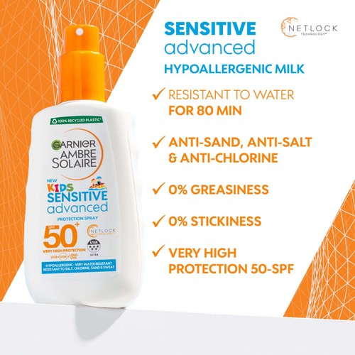 Ambre Solaire Kids Sensitive Sun Cream Spray SPF50+